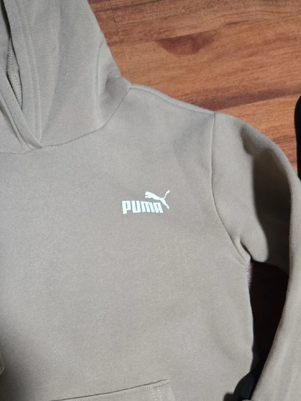 Puma Kids Tan Hoodie & Shorts Set Kids Size 8 New Hoodie+short+long Sleeve Shirt
